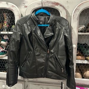 Moto Style Faux Leather Jacket